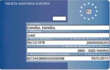 tarjeta sanitaria europea